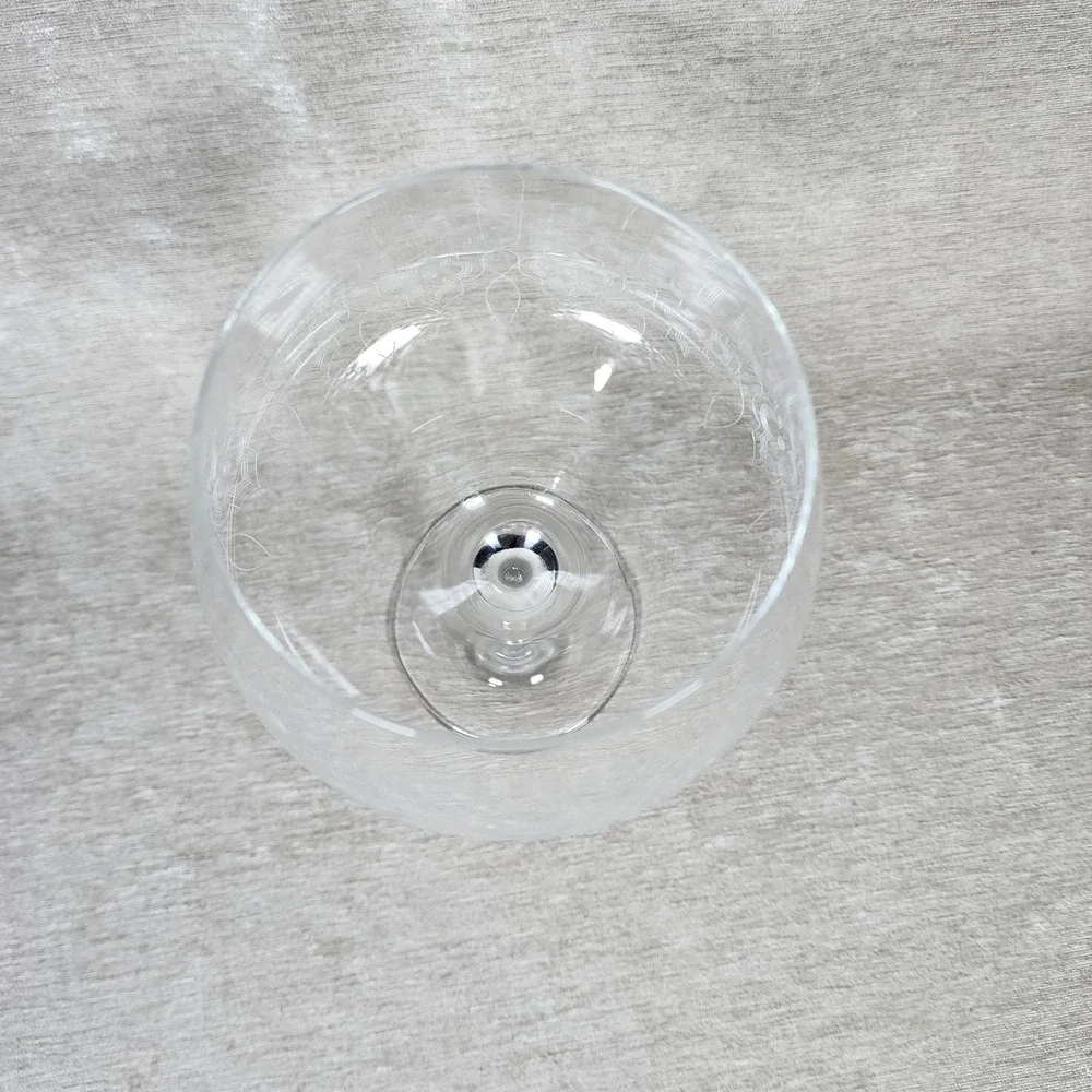 Pier 1 Delicately Etched Balloon Wine Glass Thin Stem